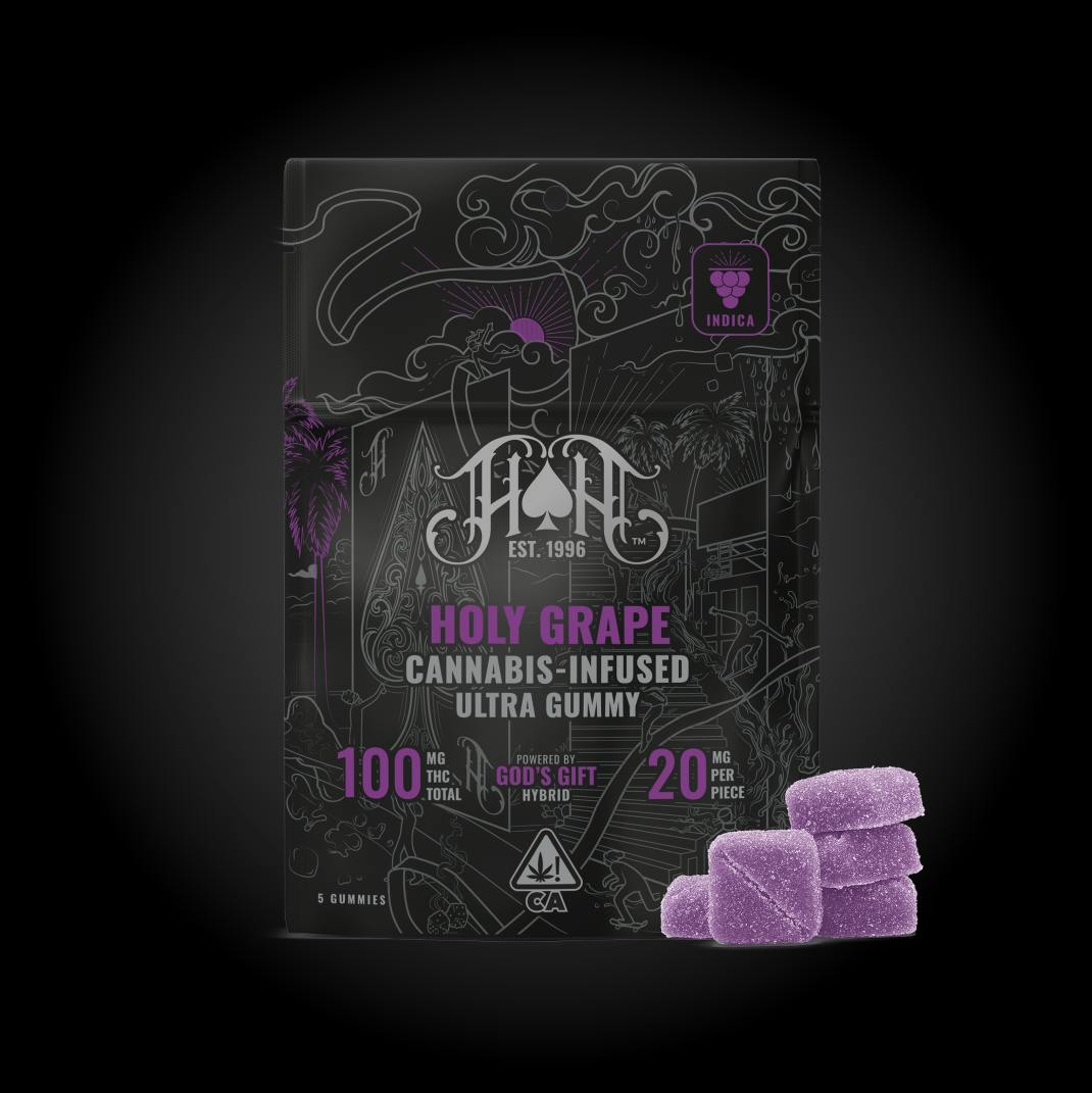 Ultra | Holy Grape Gummies | 100mg | 5ct | 20mg/ea
