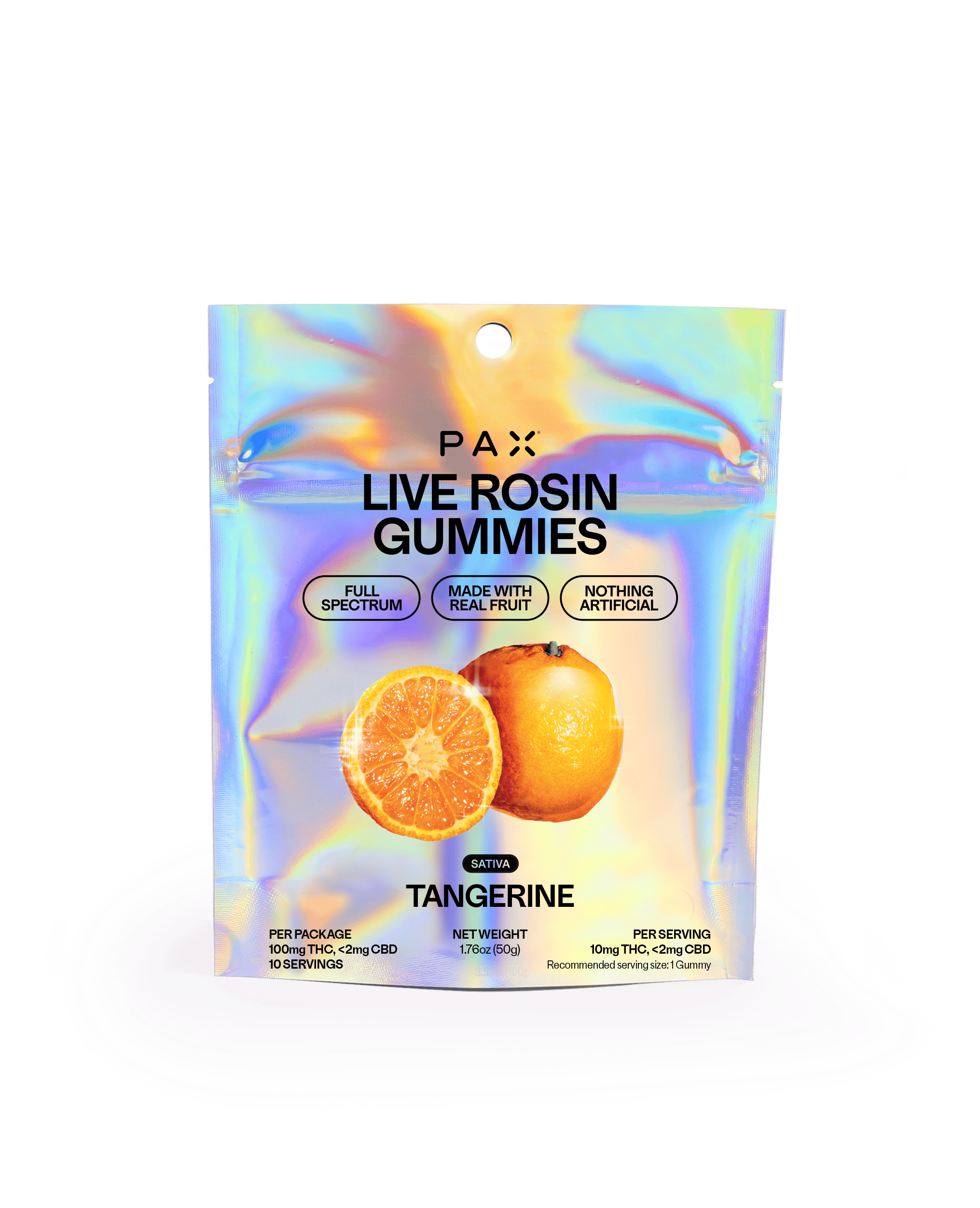 Tangerine | Live Rosin Gummies | 10mg each | 10pk | 100mg