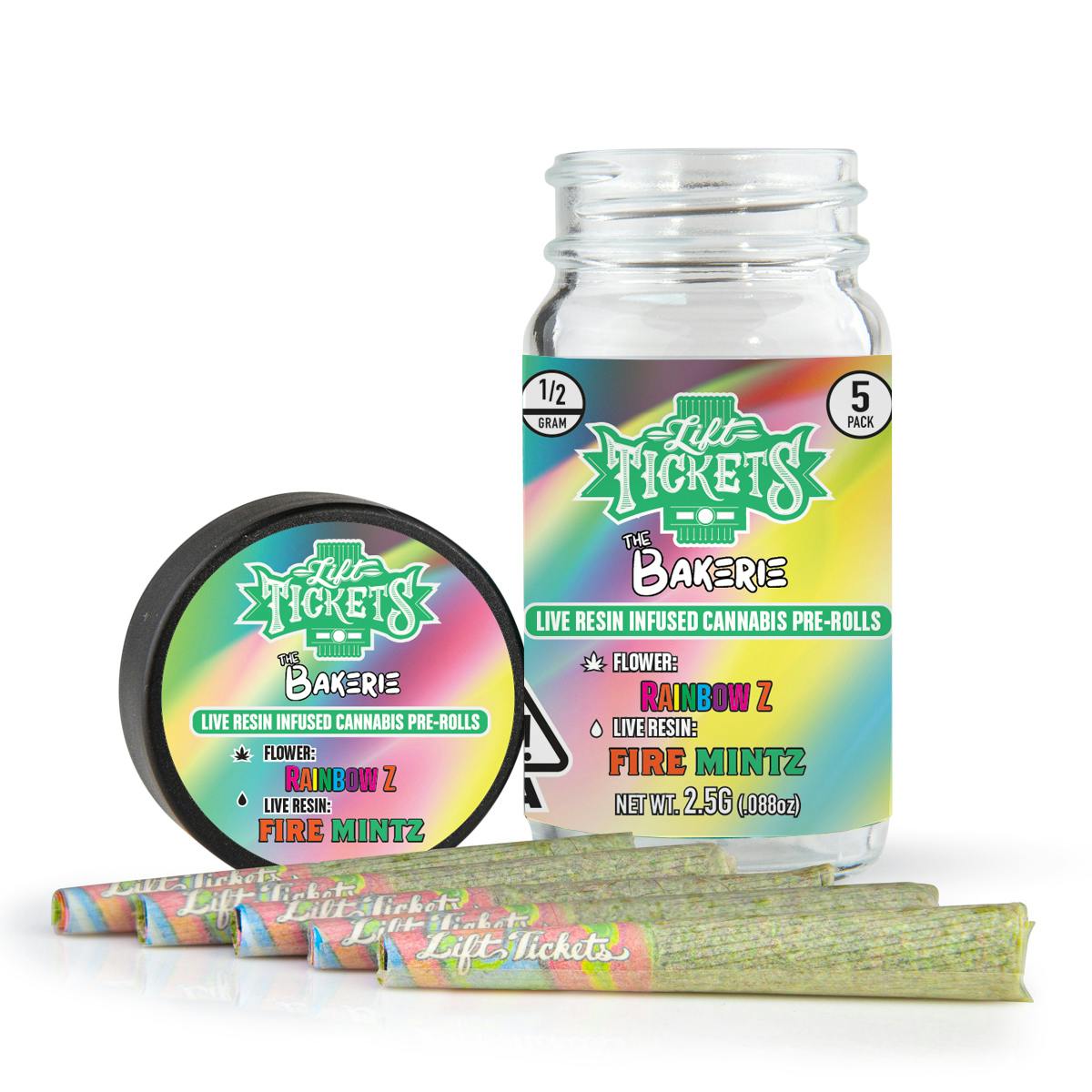 Rainbow Z x Fire Mintz - Infused Pre-Roll 5-Pack - Lift Tickets