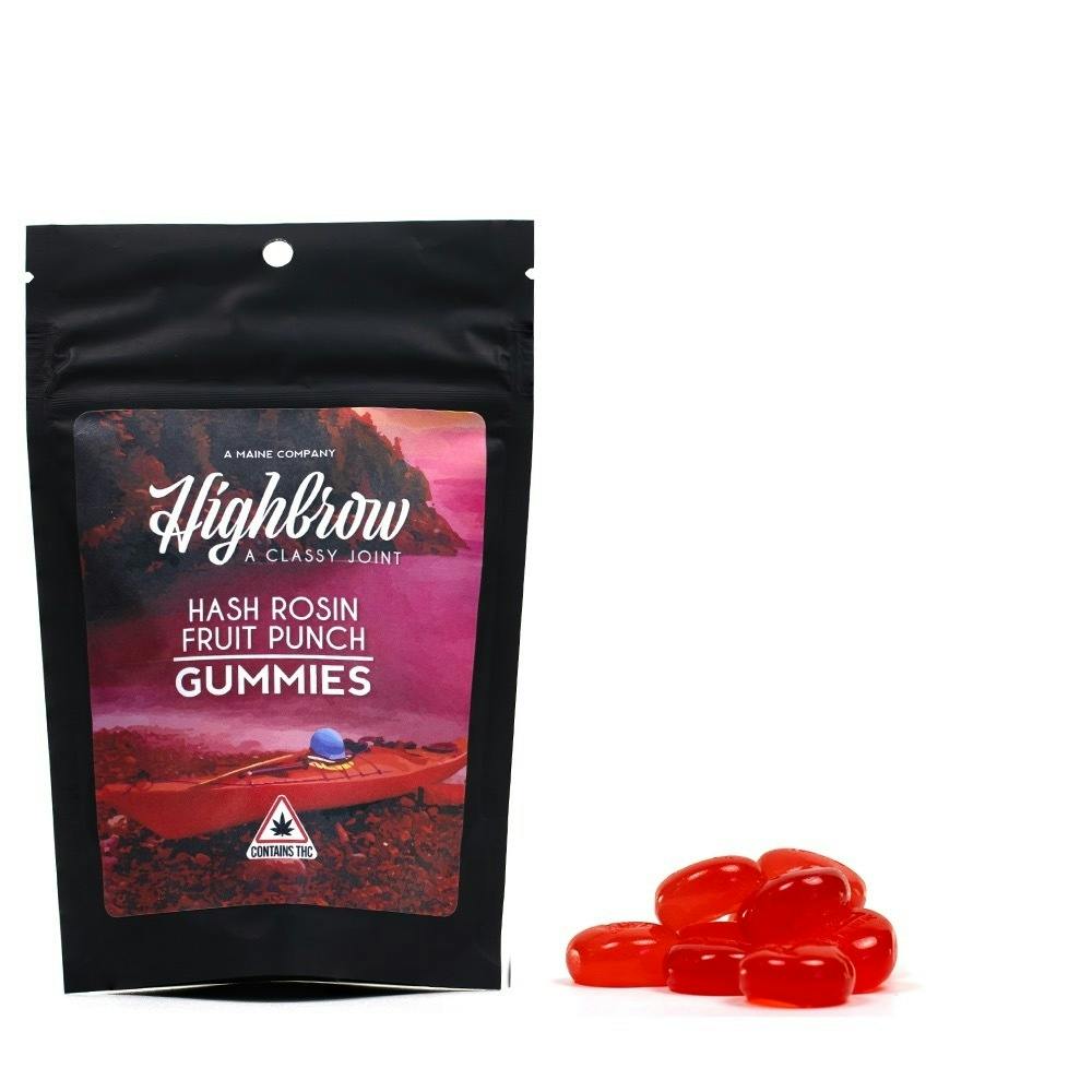 Highbrow Hash Rosin Fruit Punch Gummies 100mg