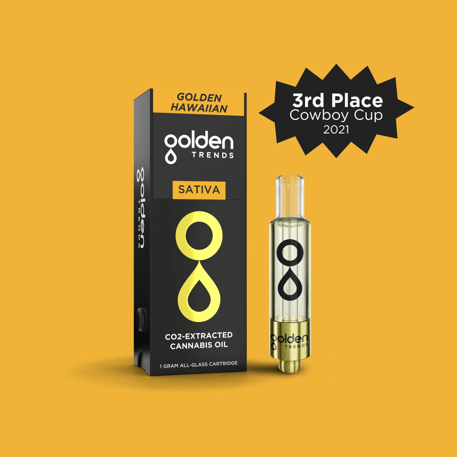 Golden Hawaiian - CO2 All-Glass Cart - 1G