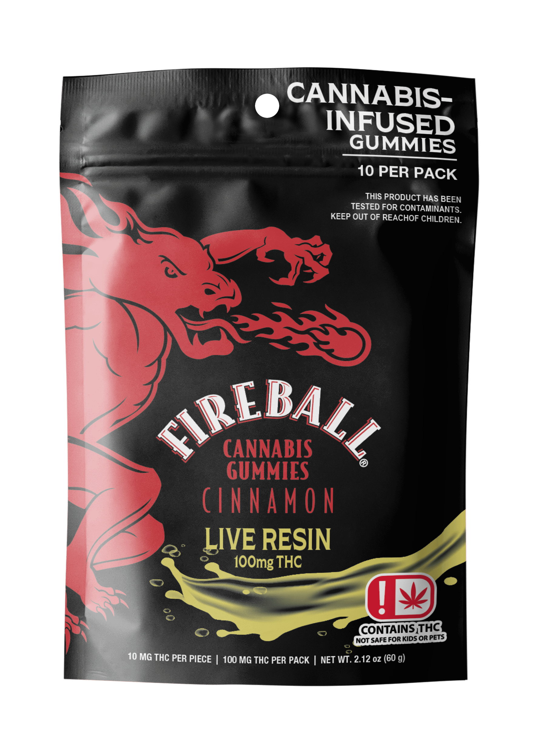 Smokiez + Fireball Cannabis® Live Resin Gummies | 100mg | 10ct | 10mg/ea by Smokiez Edibles