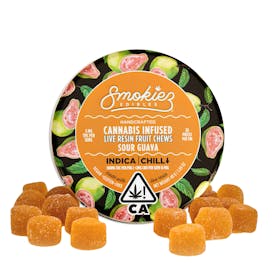 Sour Guava Indica 100mg THC Live Resin Fruit Chews - CA