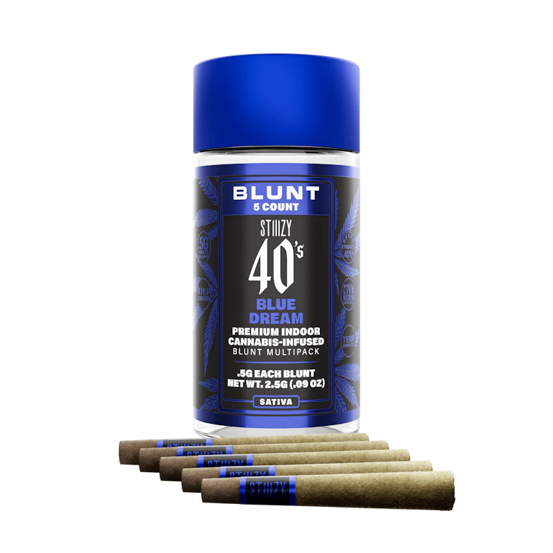 STIIIZY - BLUE DREAM - .5G 40's Infused Mini Blunt 5 Pack, Infused Pre-Rolls