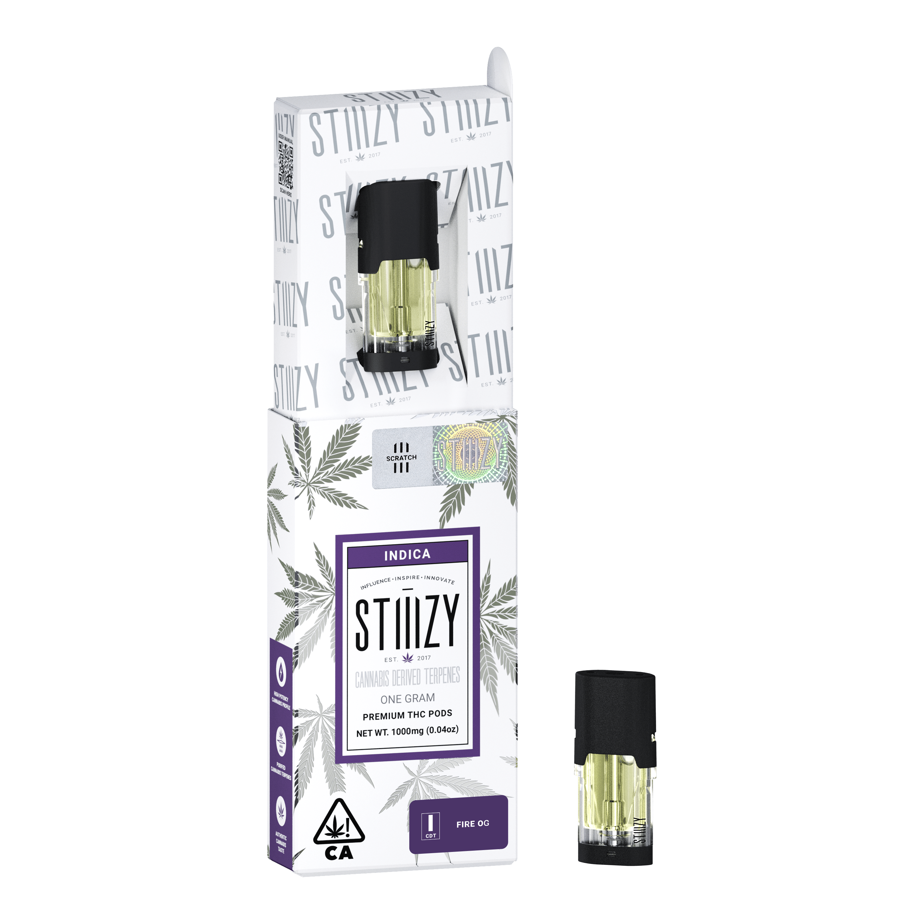 Vape Cartridge - FIRE OG 1G CDT Pod - STIIIZY by STIIIZY