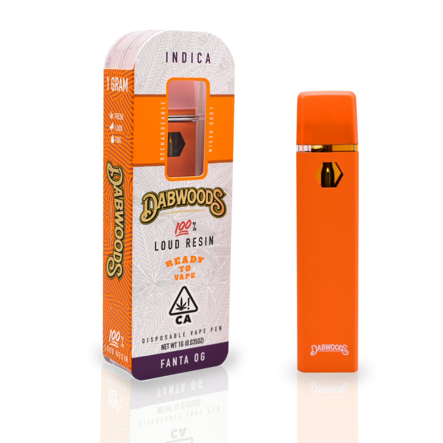 DABWOODS 1 GRAM LIVE RESIN ALL IN ONE DEVICE FANTA OG - Dabwoods