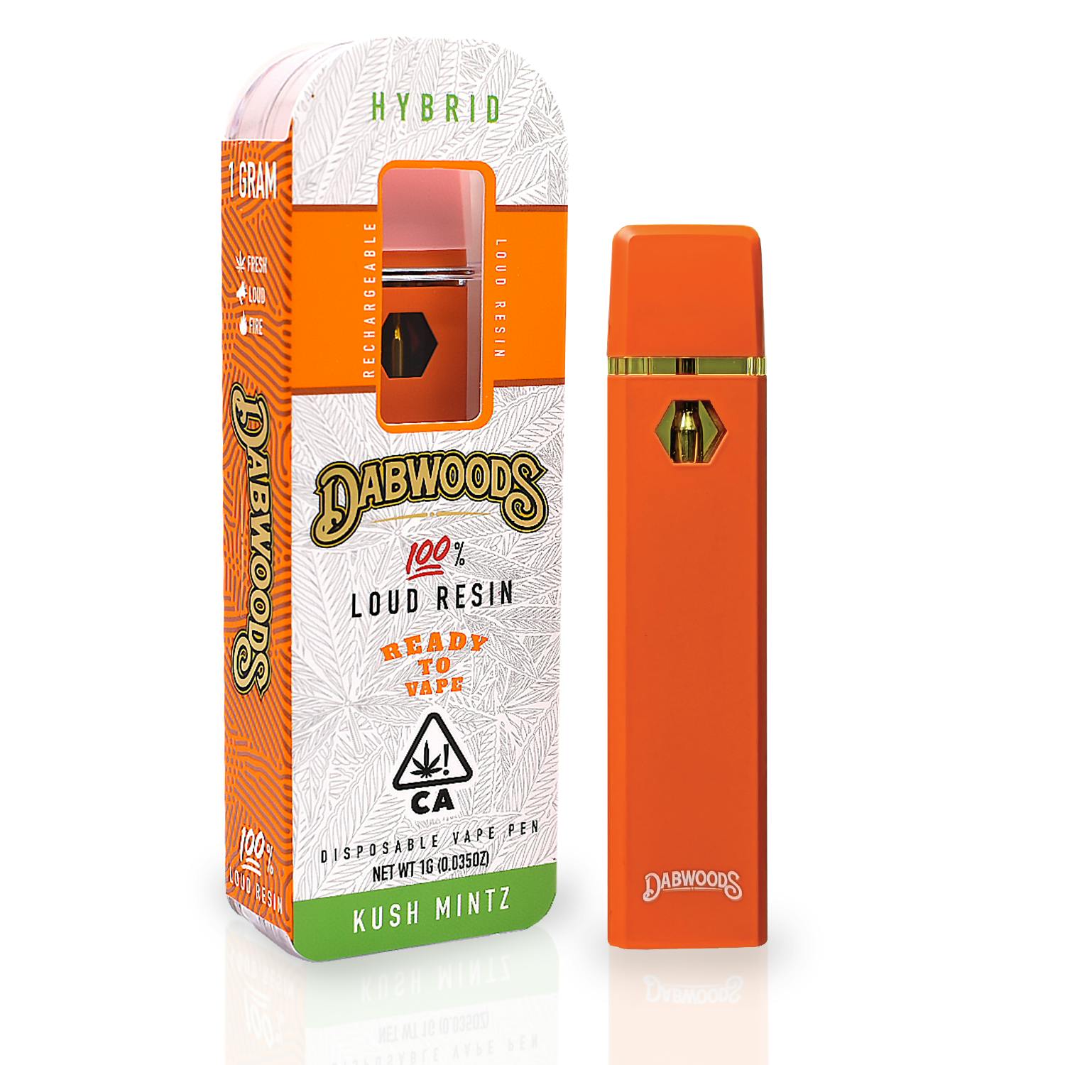 DABWOODS 1 GRAM LIVE RESIN ALL IN ONE DEVICE KUSH MINTZ - Dabwoods