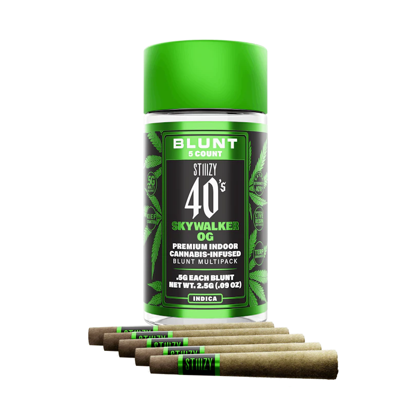 STIIIZY - SKYWALKER OG - .5G 40's Infused Mini Blunt 5 Pack, Infused Pre-Rolls