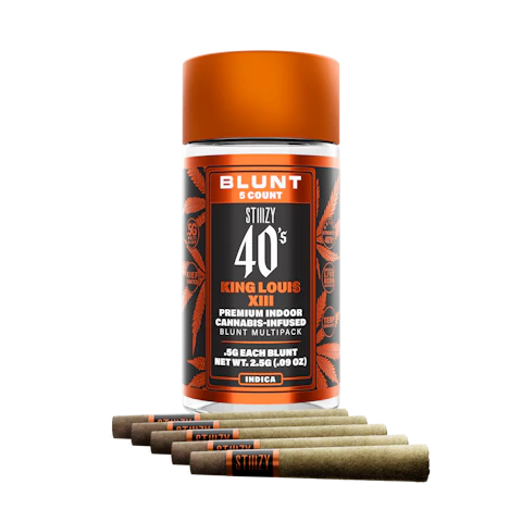 STIIIZY - KING LOUIS XIII - .5G 40's Infused Mini Blunt 5 Pack, Infused Pre-Rolls