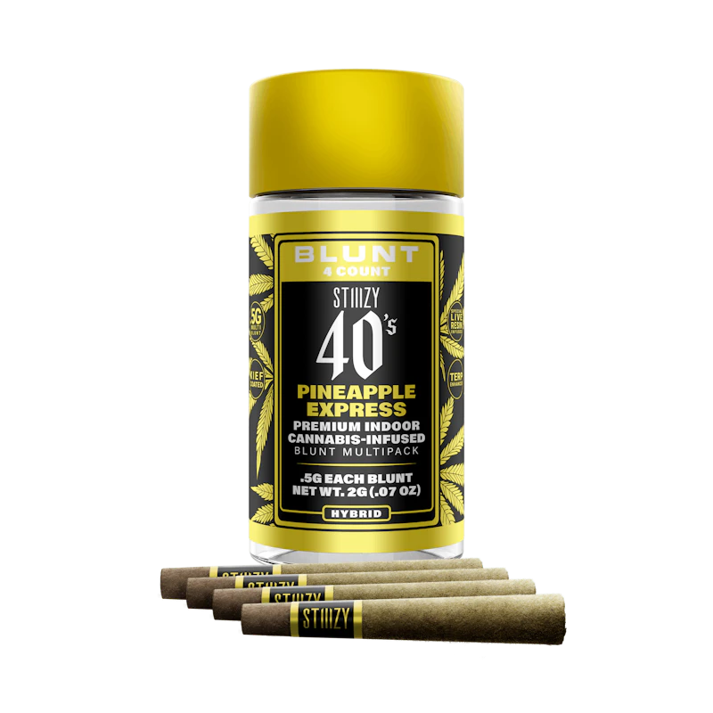 STIIIZY - PINEAPPLE EXPRESS - .5G 40's Infused Mini Blunt 5 Pack, Infused Pre-Rolls