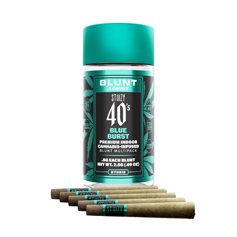 STIIIZY - BLUE BURST - .5G 40's Infused Mini Blunt 5 Pack, Infused Pre-Rolls
