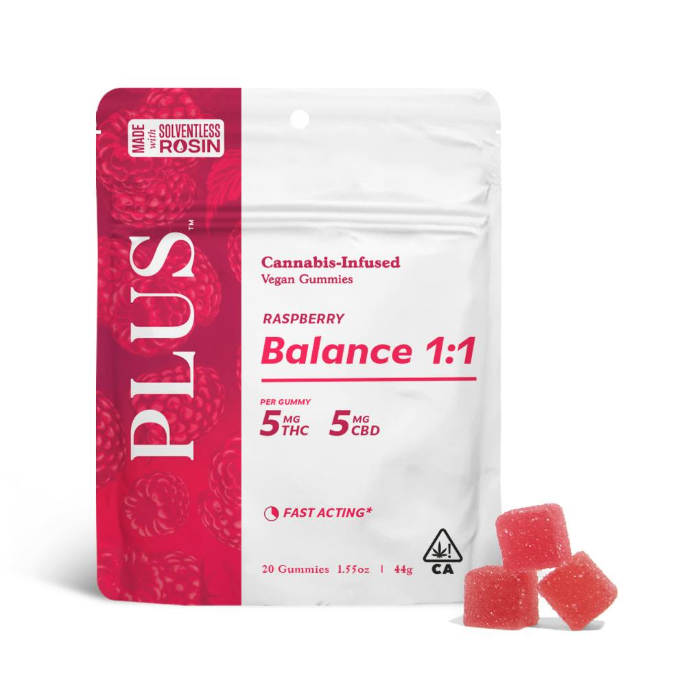 Raspberry Balance Gummies Solventless Rosin