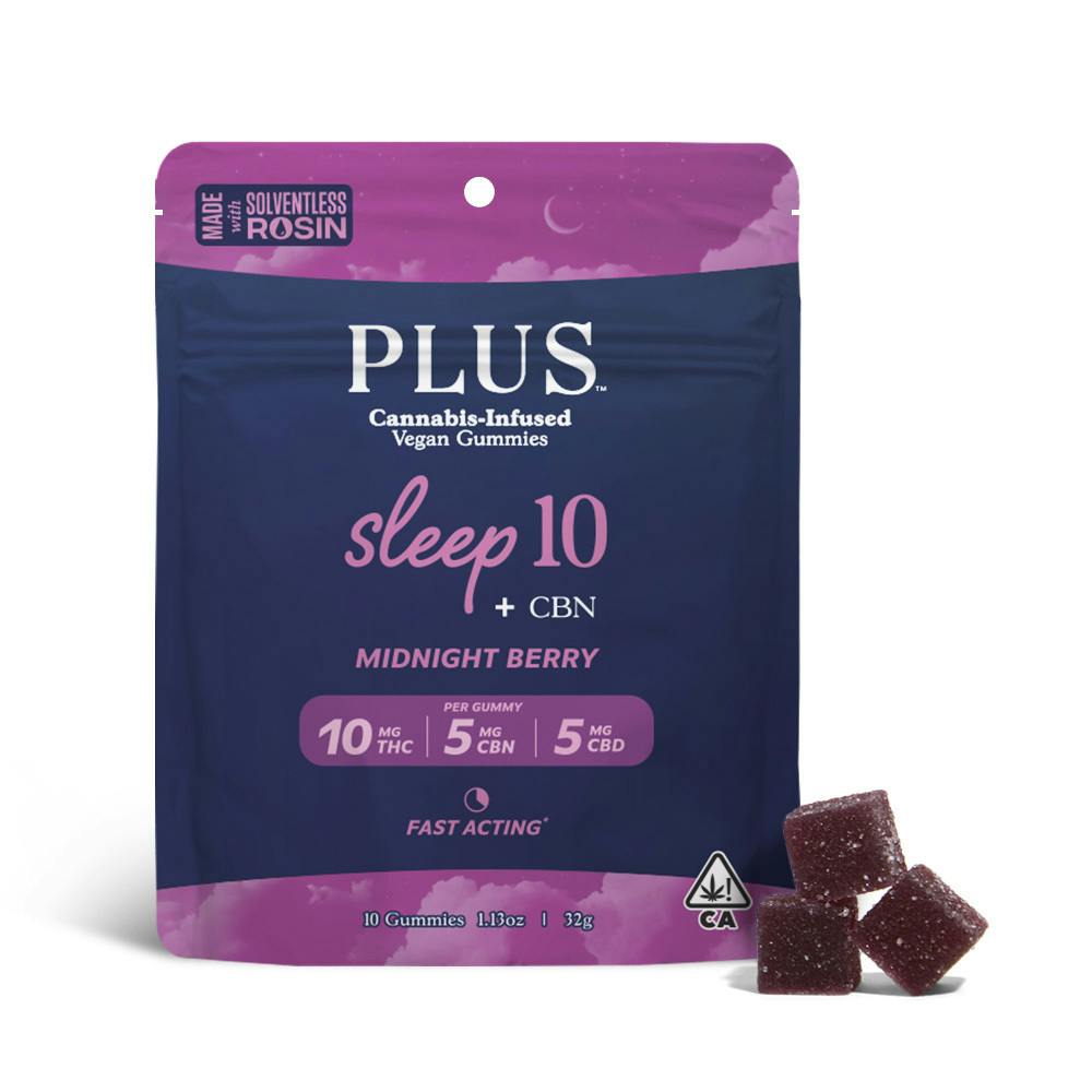 Midnight Berry Sleep 10:5:5 Gummies [Solventless Rosin] [10pk] (100mg THC/50mg CBN/50mg CBD)
