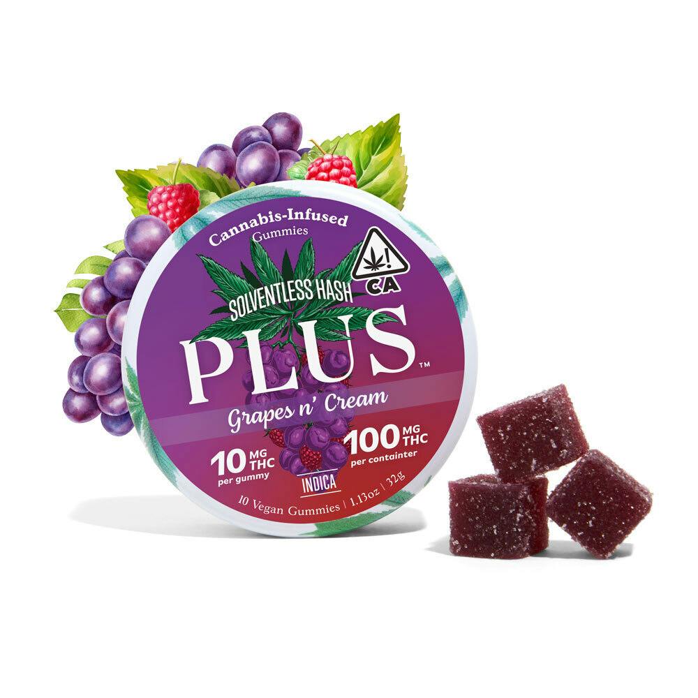 Grapes n' Cream Indica Solventless Gummies - PLUS™️ Products
