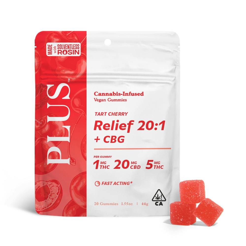 Tart Cherry Relief 20:5:1 Gummies [Solventless Rosin 20pk]