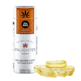 Vegan Sativa 1:1 Capsules - 20 Capsules - 100mg