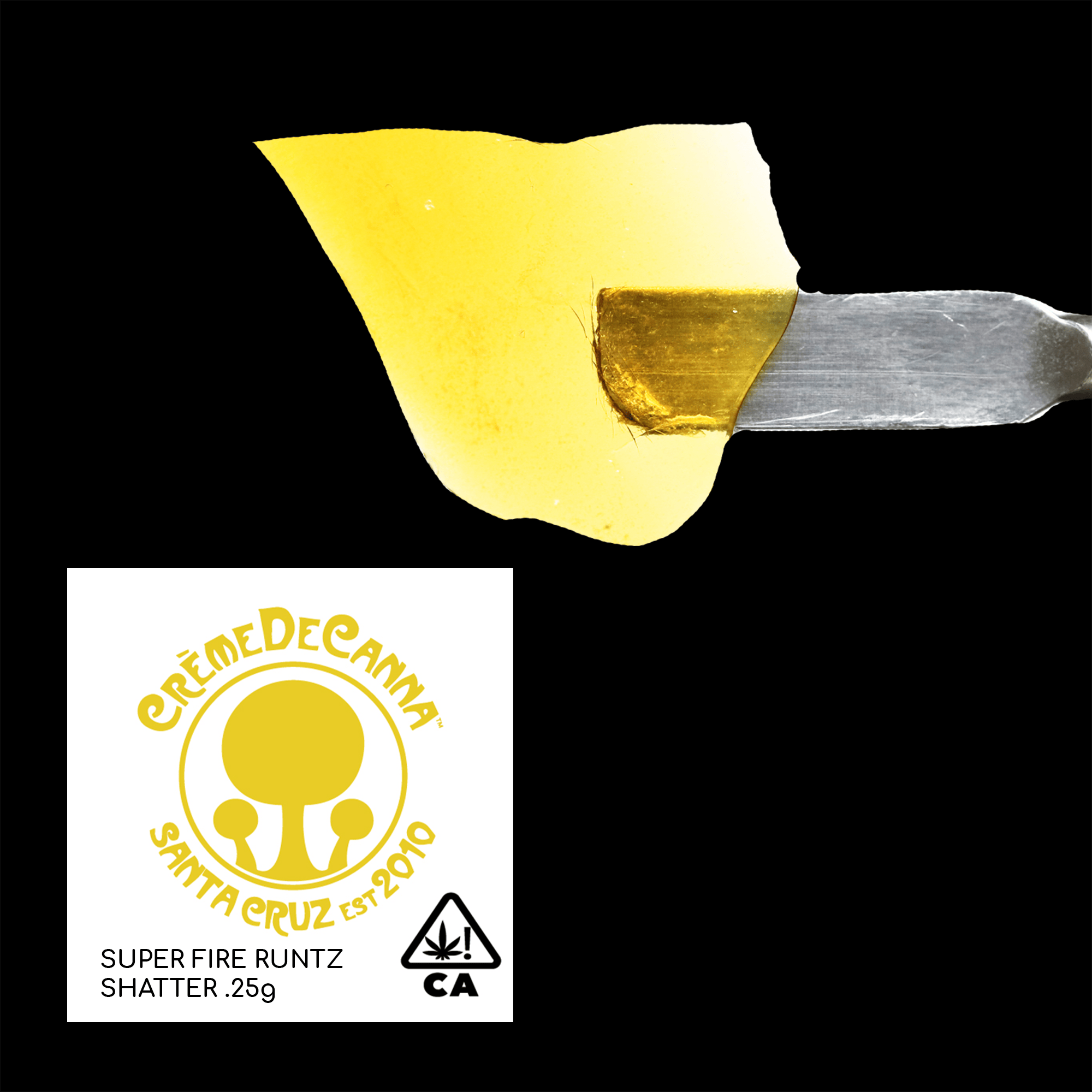 Super Fire Runtz Shatter Dollar Dabs .25g - Crème De Canna