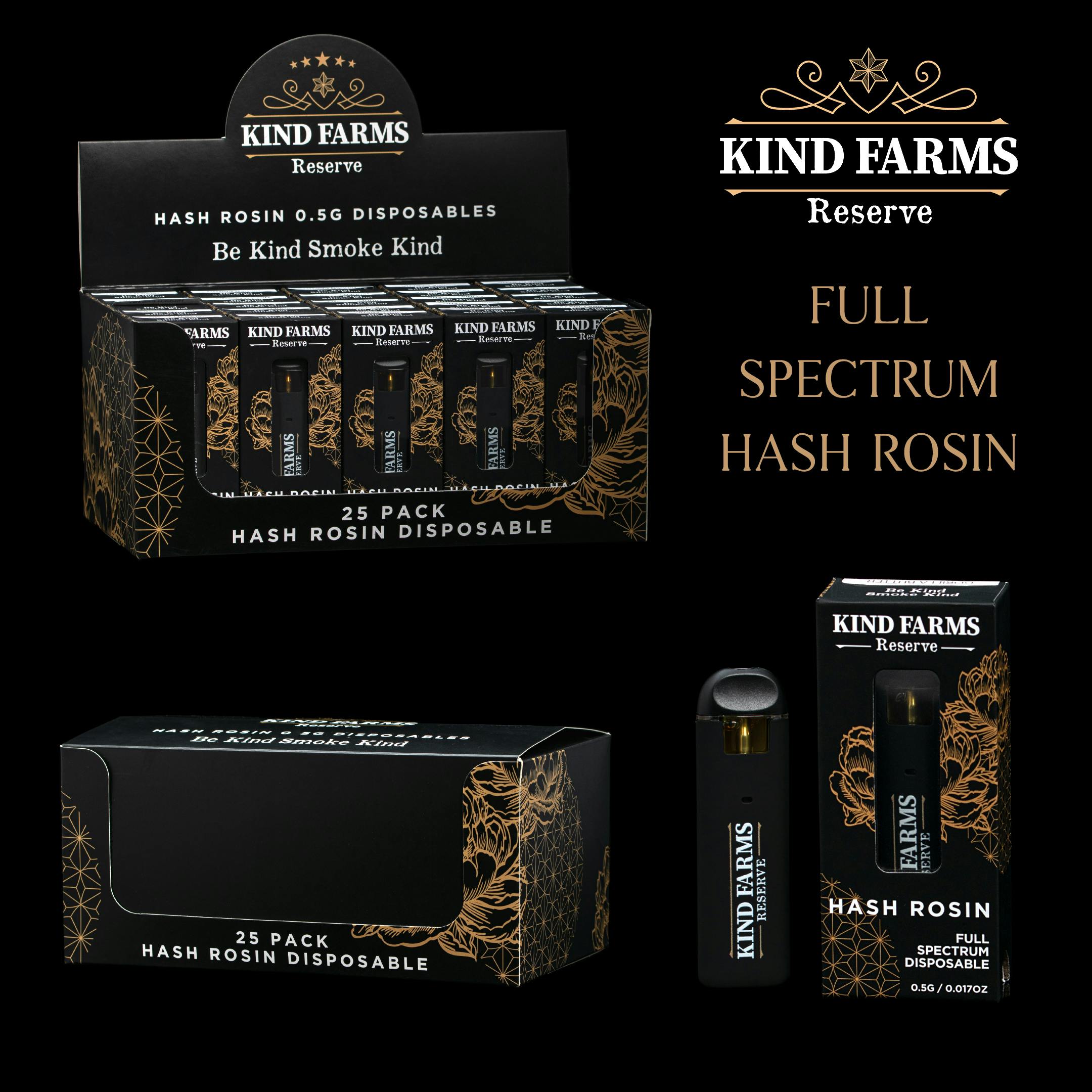 Gorilla Butter .5g Live Hash Rosin Disposable Vape - Kind Farms Reserve