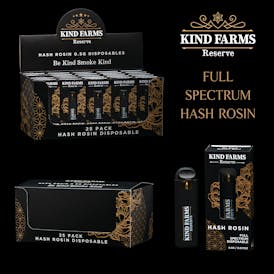 Gorilla Butter .5g Live Hash Rosin Disposable Vape - Kind Farms Reserve