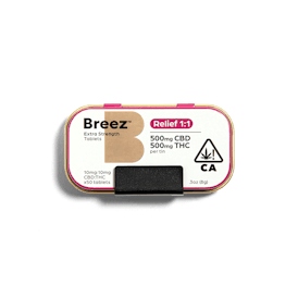 Breez Relief Tablet Tin | 1:1 THC:CBD