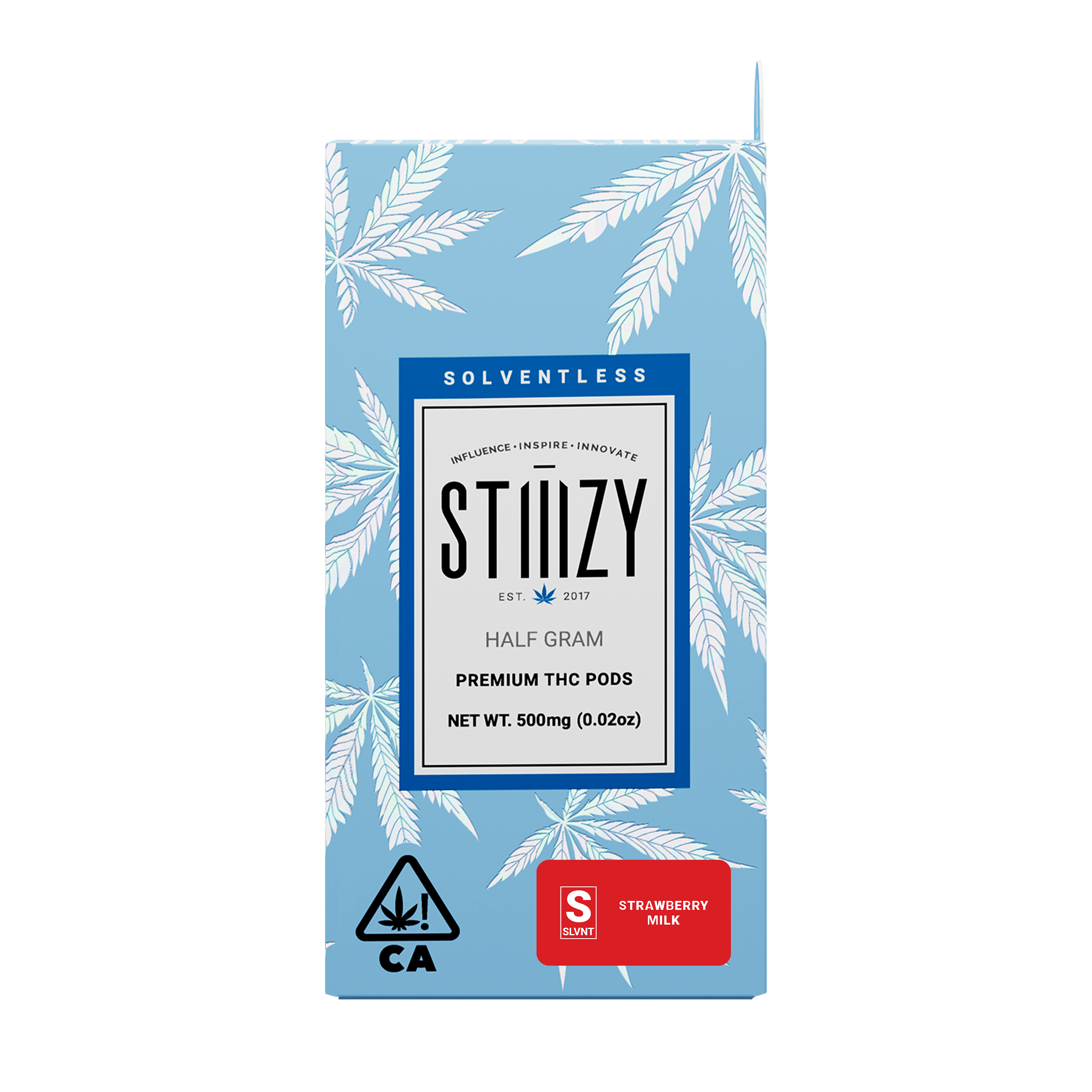 STIIIZY Vape Cartridge - STRAWBERRY MILK .5G Solventless Live Rosin Pod - STIIIZY — Cartridges