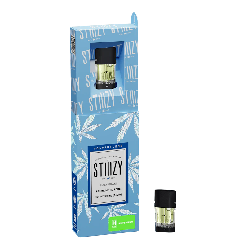 STIIIZY Vape Cartridge - WHITE PAPAYA .5G Solventless Live Rosin Pod - STIIIZY, Cartridges