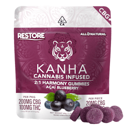 KANHA | Harmony | 2:1 CBG:THC | Açaí Blueberry | 200mg CBG/100mg THC