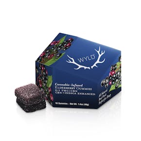 WYLD | Elderberry 2:1 CBN + Indica Enhanced Gummies | 100mg THC :50mg CBN