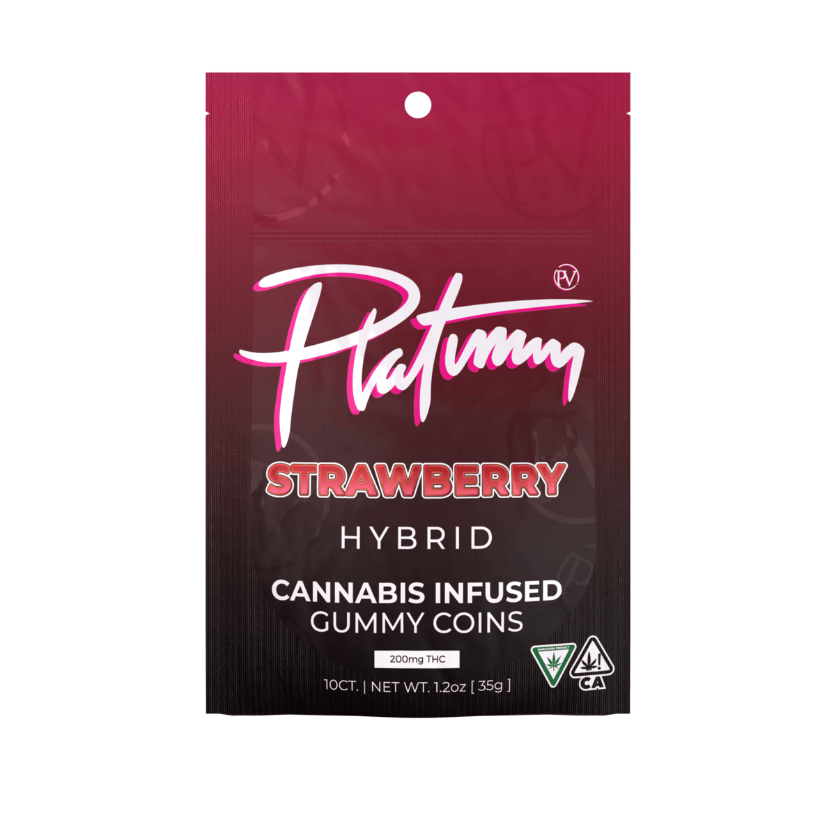 Platinum Vape 200mg Gummies- Strawberry (Hybrid)