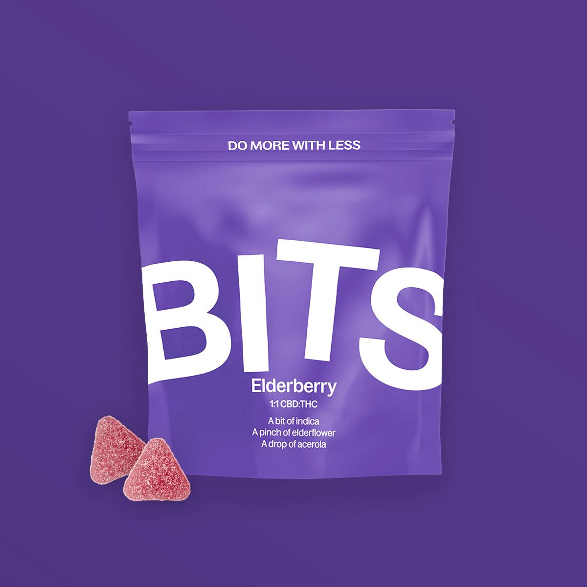 Elderberry CBD:THC Gummies [20pk] (110mg CBD/110mg THC) by Bits