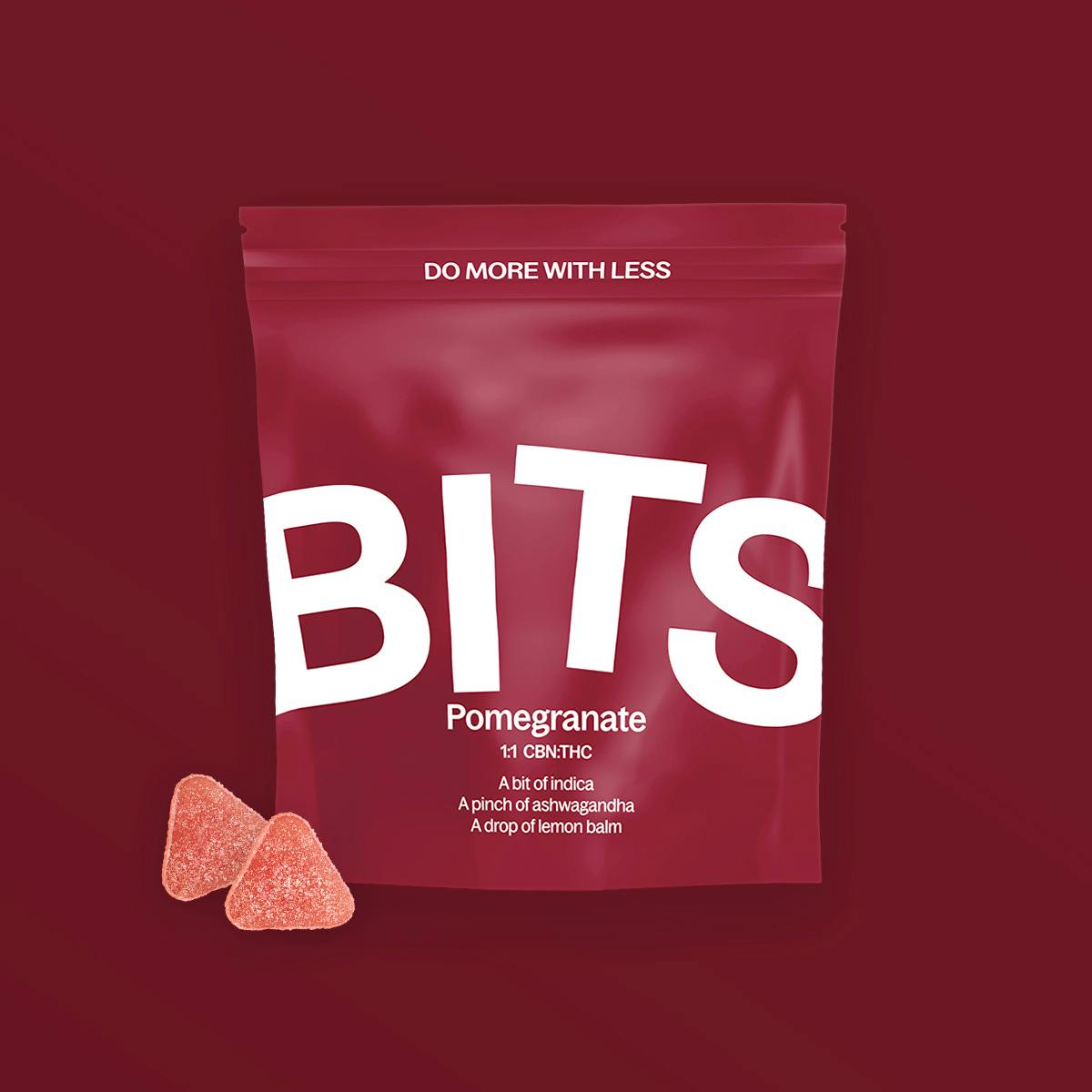 Pomegranate CBN:THC Gummies [20pk] (110mg CBN/110mg THC) by Bits
