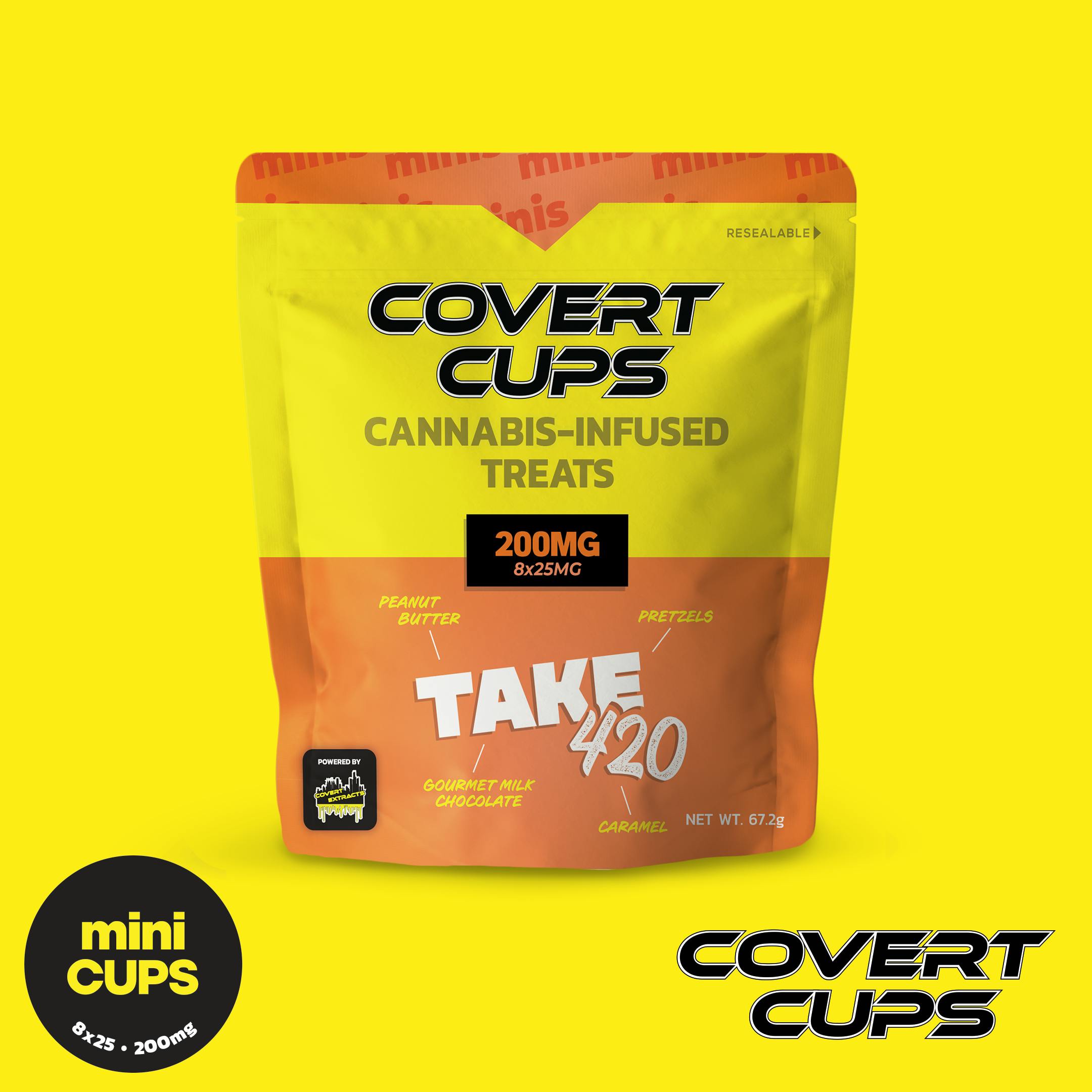 Take 420 - 200MG Chocolate Cups - Covert Cups - REC by Covert Cups