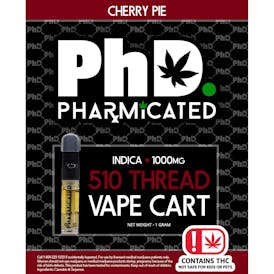 Pharmicated 510 Thread Vape Cart - 1000 mg - Cherry Pie (I)