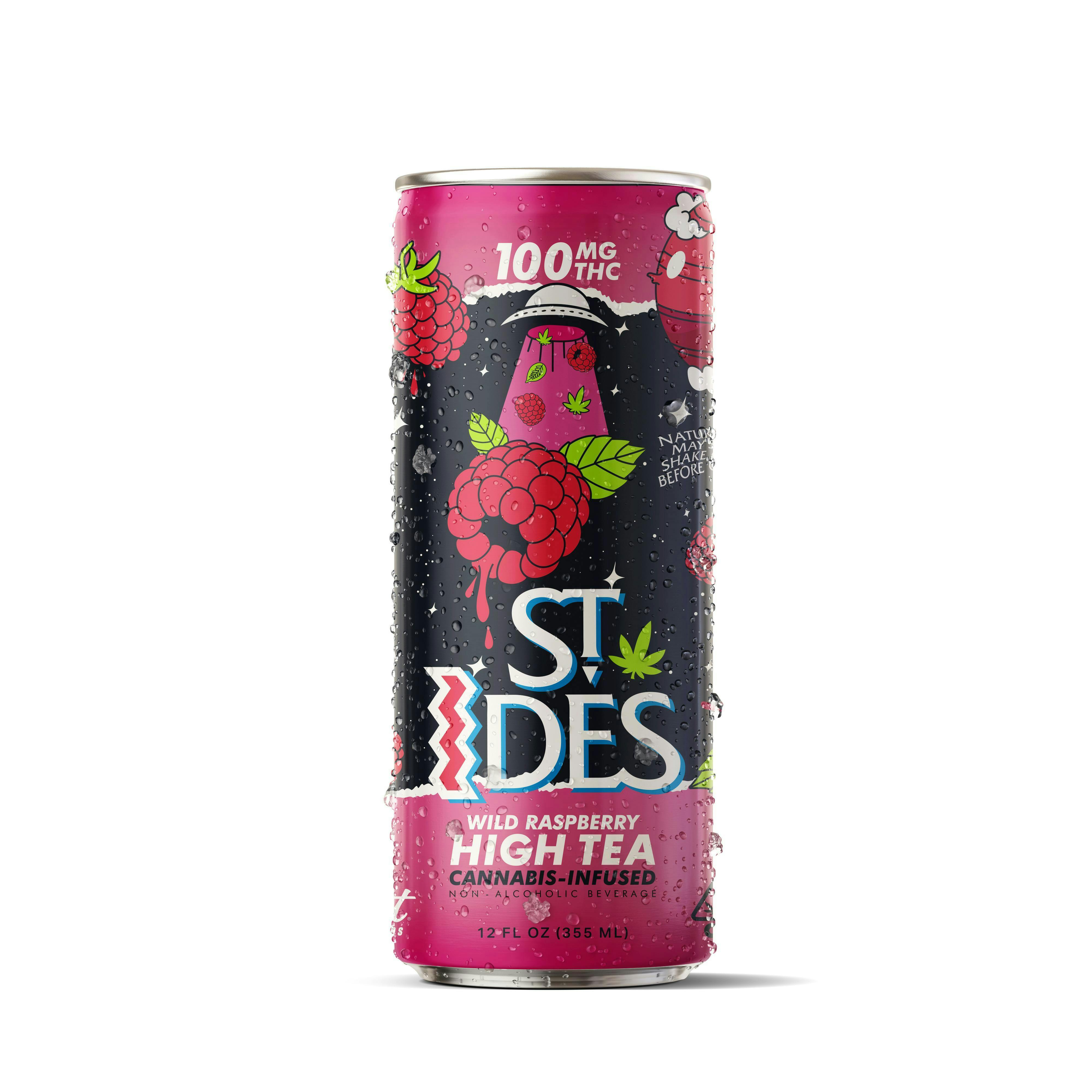 Wild Raspberry High Tea | Non-Carbonated | 100mg | 12 fl oz