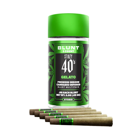 STIIIZY - GELATO - .5G 40's Infused Mini Blunt 5 Pack, Infused Pre-Rolls