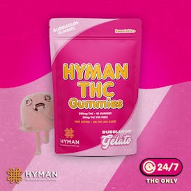 BubbleGum Gelato | ALL DAY • Fast Acting 200mg Gummies | HYMAN | REC