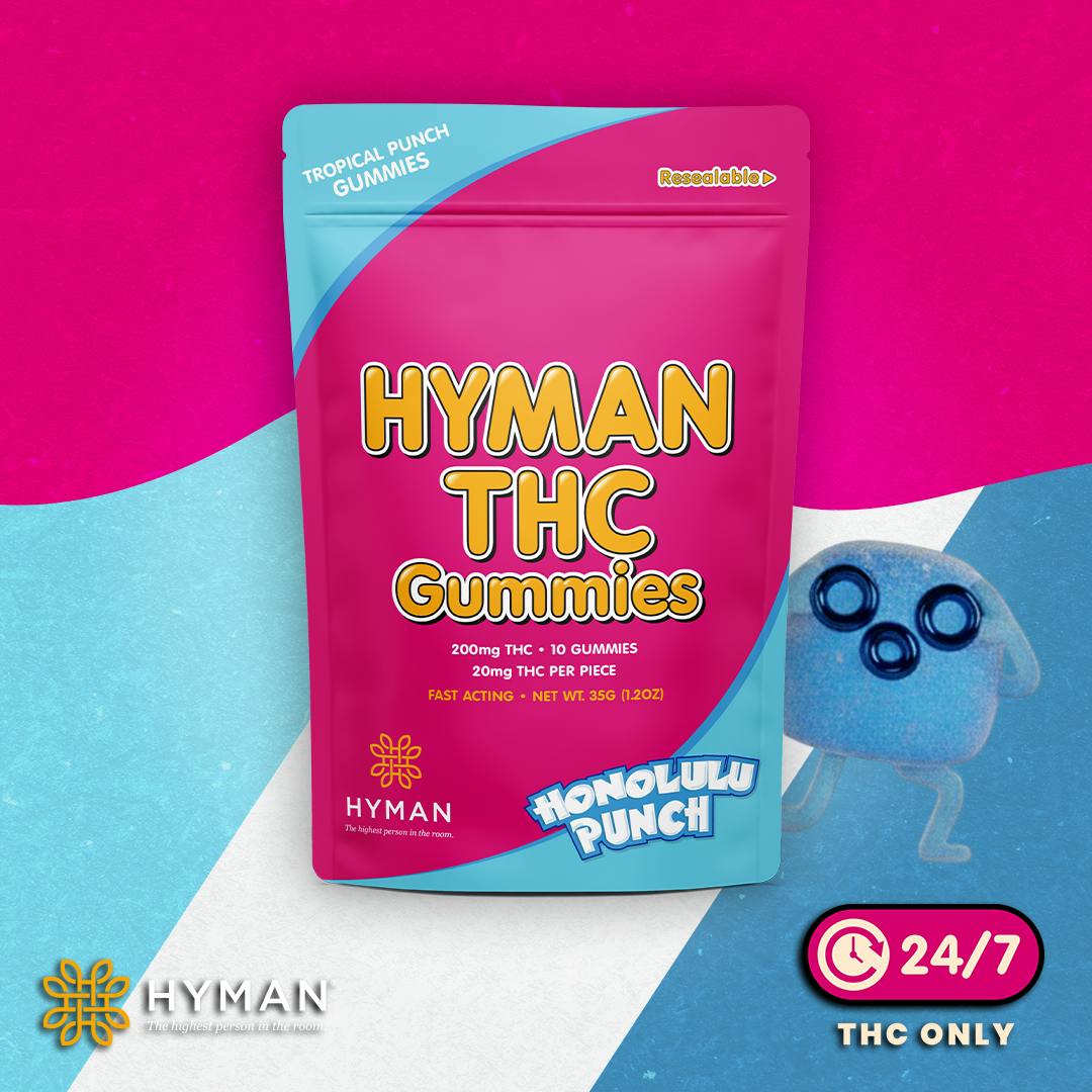Honolulu Punch | ALL DAY • Fast Acting 200mg Gummies | HYMAN | REC