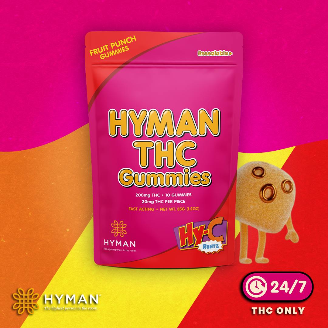 HY-C Runtz | ALL DAY • Fast Acting 200mg Gummies | HYMAN | REC