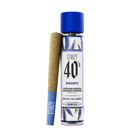 STIIIZY - BISCOTTI - 1G 40's Infused Preroll, Infused Pre-Rolls