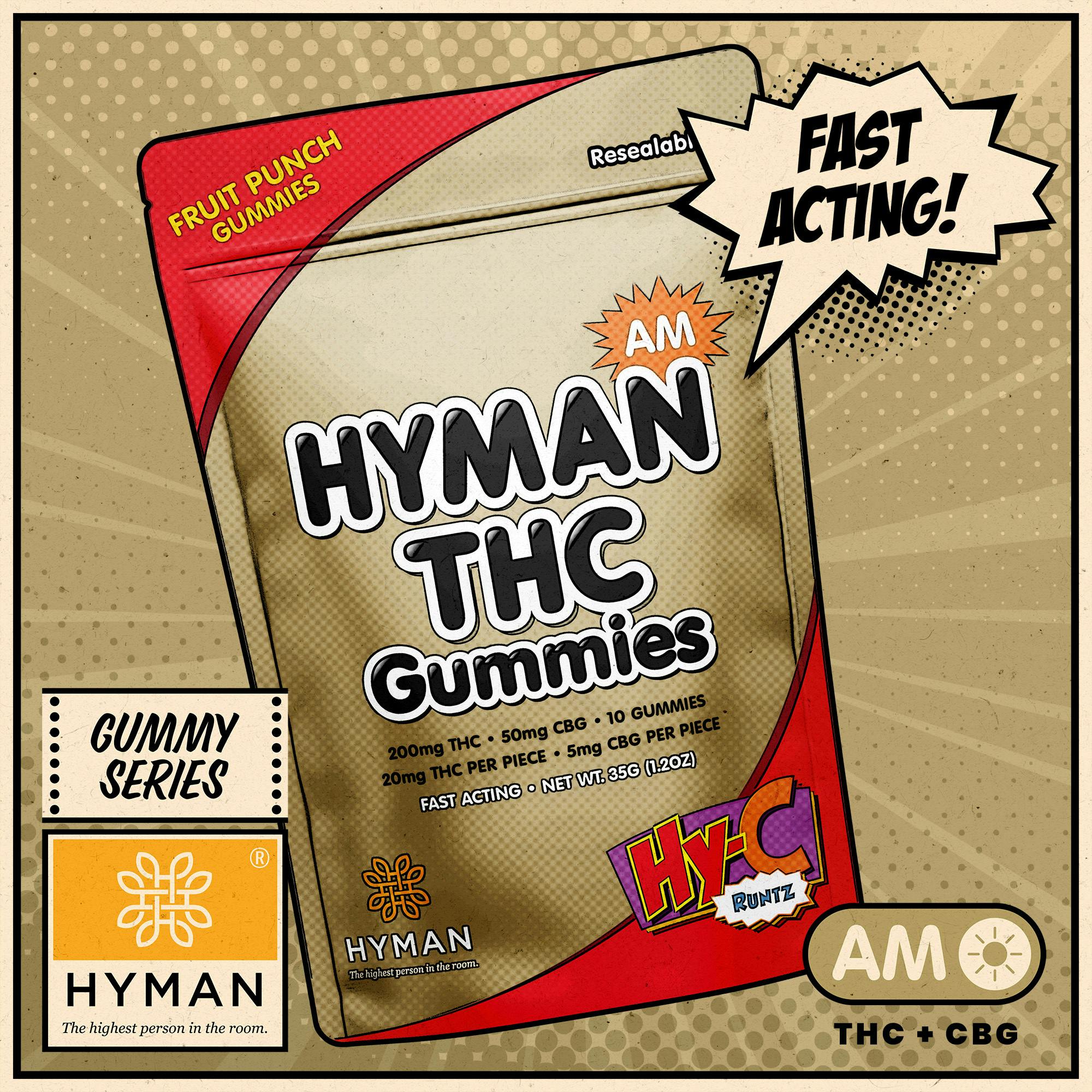 HY-C Runtz | AM • Fast Acting 200mg Gummies | HYMAN | MED