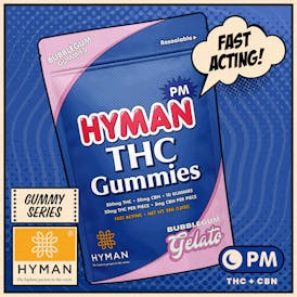 Bubblegum Gelato | PM • Fast Acting 200mg Gummies | HYMAN | MED