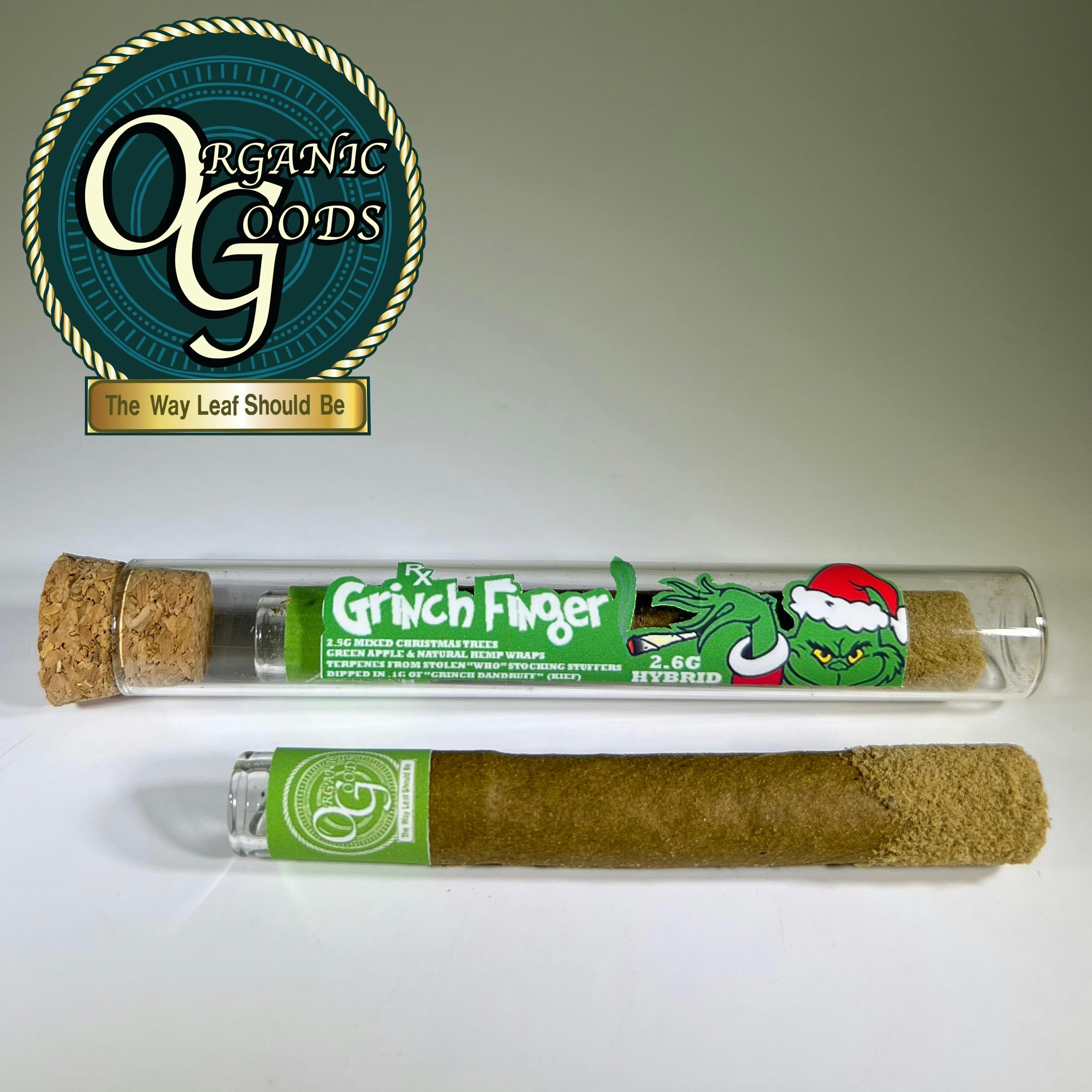 Organic Goods Grinch Finger TF Blunt Dipped in Kief 2.6g Weedmaps
