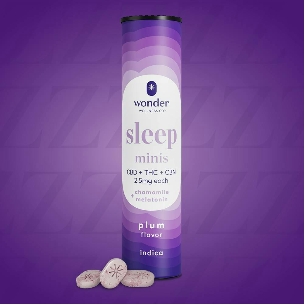 Sleep Minis | Plum 1:1:1 THC:CBD:CBN Mints | 100mg | 40ct | 2.5mg/ea