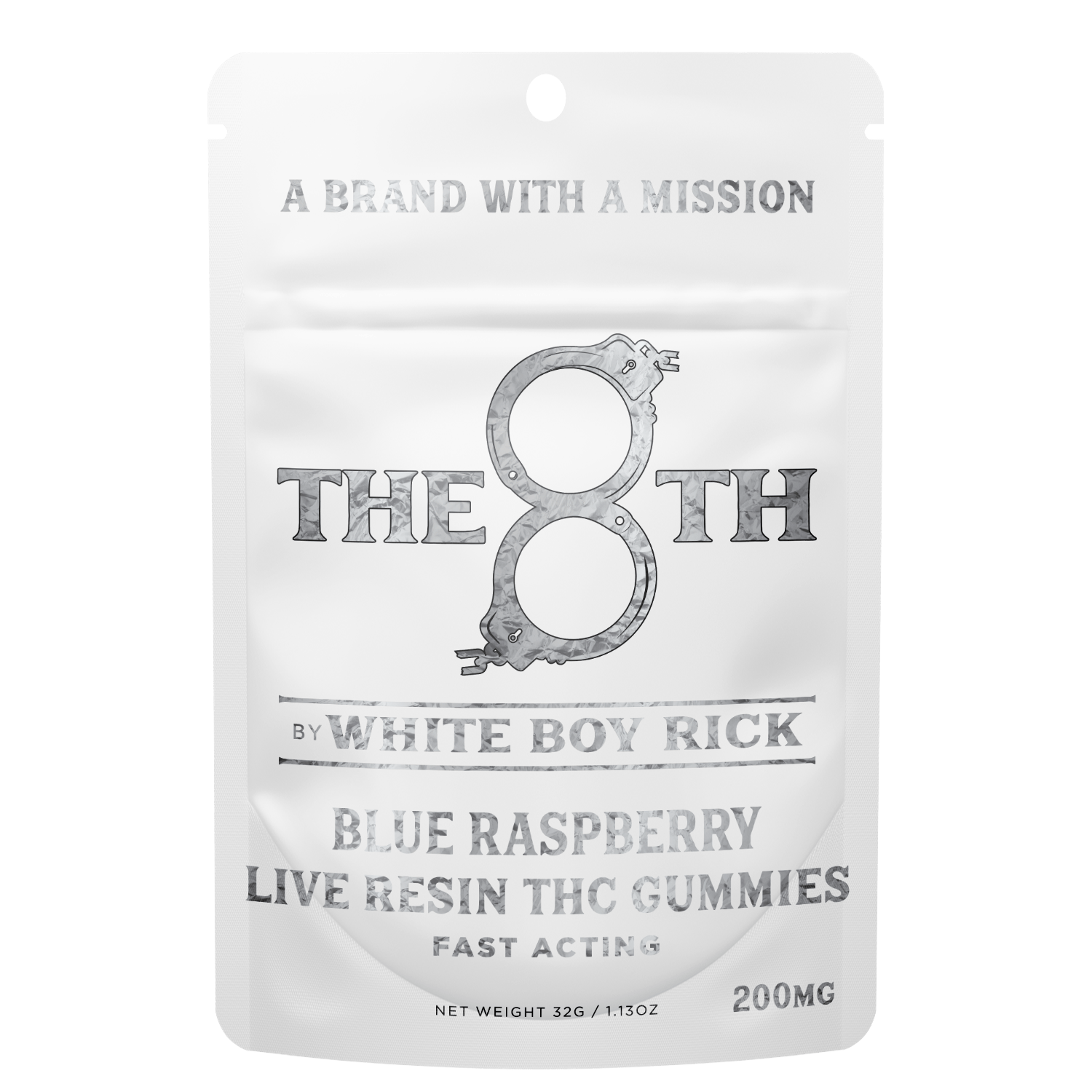 Blue Raspberry Live Resin Gummies | 200mg | 10ct | 20mg/ea by The 8th by White Boy Rick