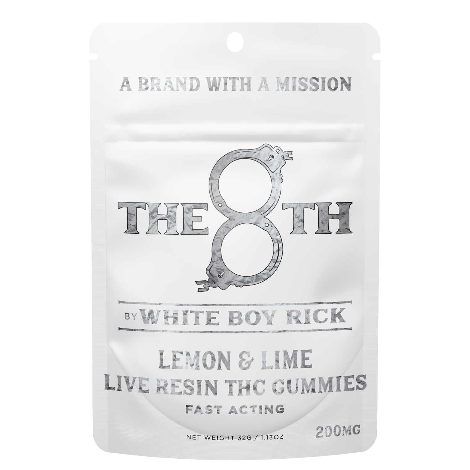 LEMON AND LIME FAST-ACTING LIVE RESIN GUMMIES 200MG - The 8th by White Boy  Rick