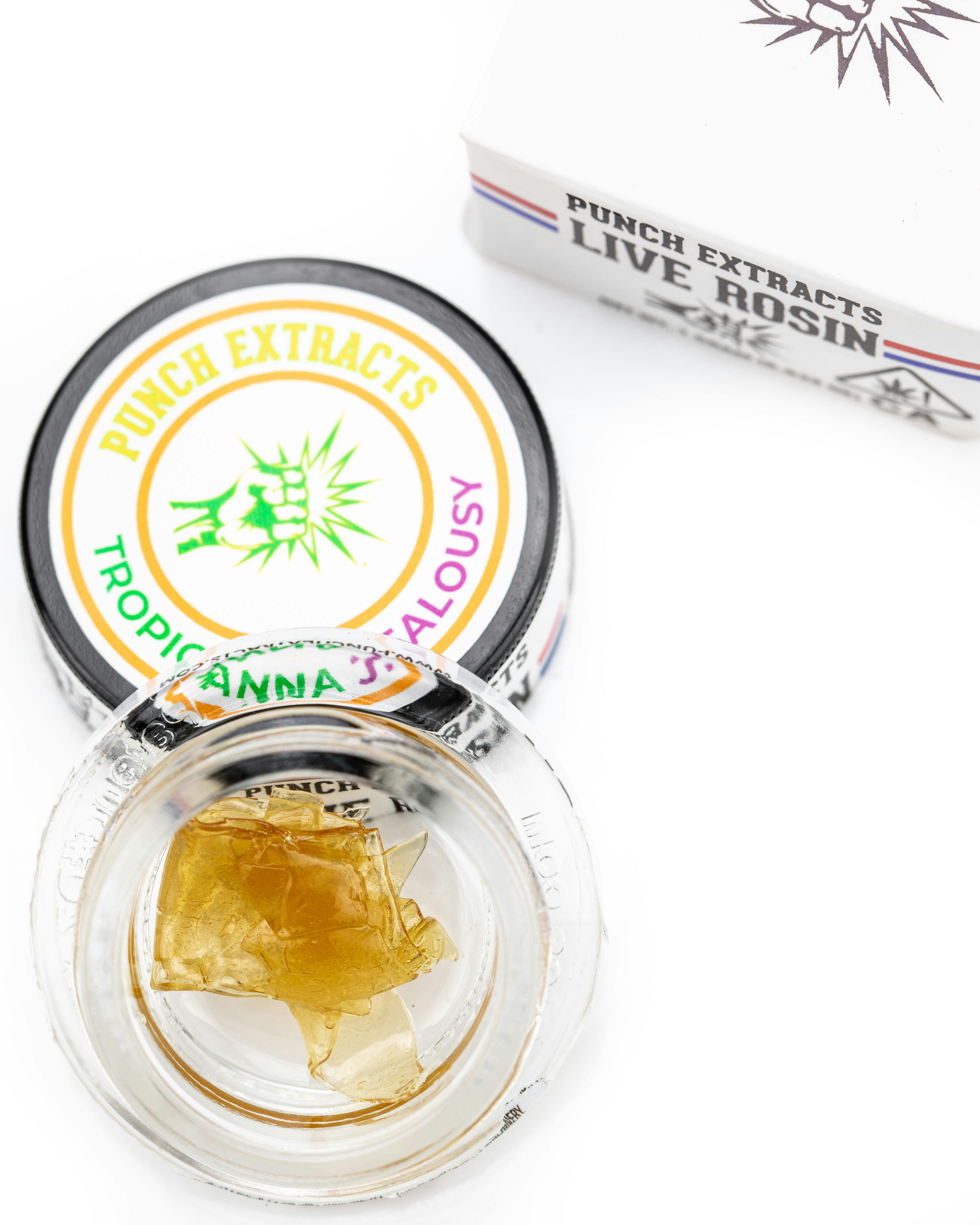 Punch Edibles & Extracts Punch Live Rosin Tropicanna Jelousy Tier