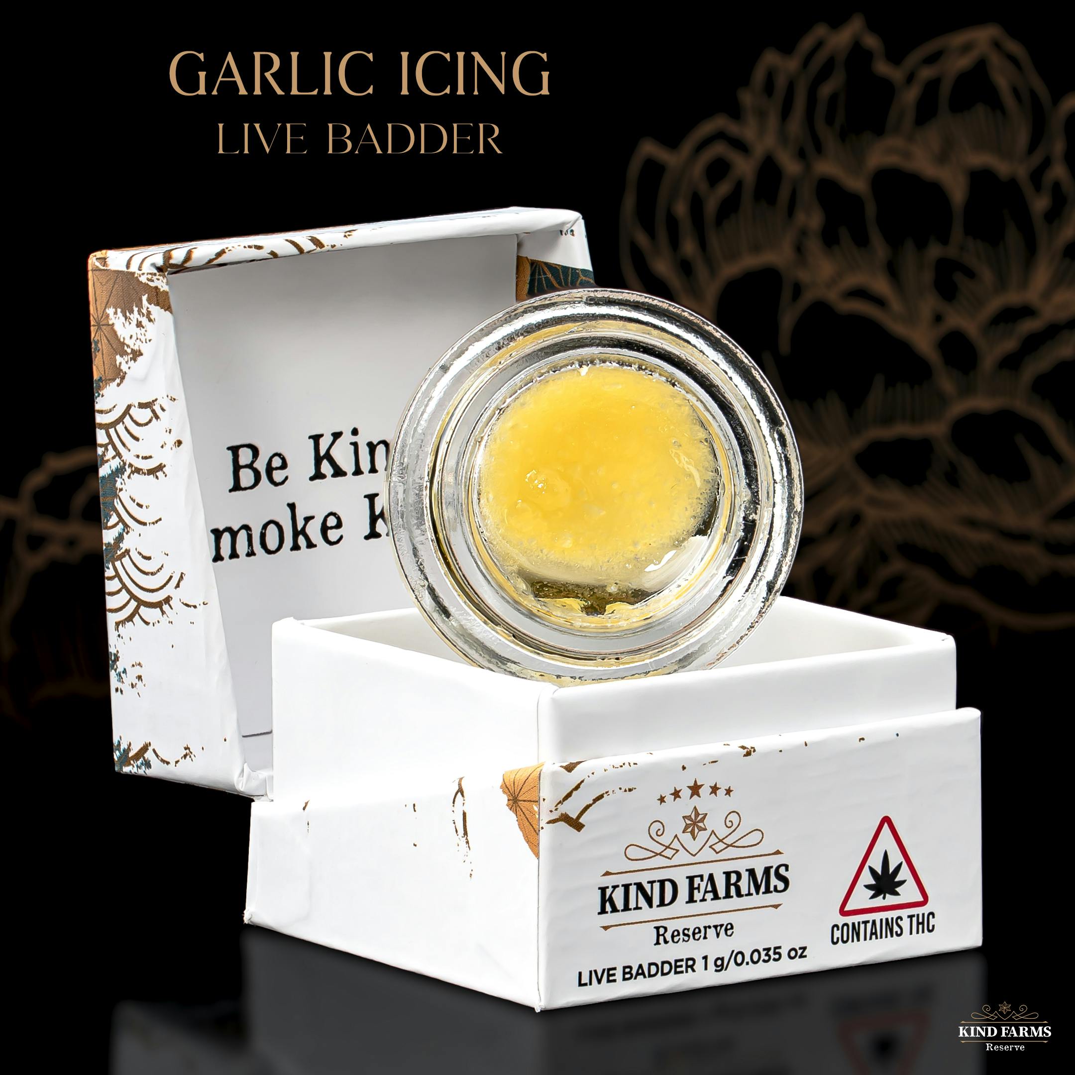 Garlic Icing Live Badder Kind Farms Reserve Kind Farms Reserve