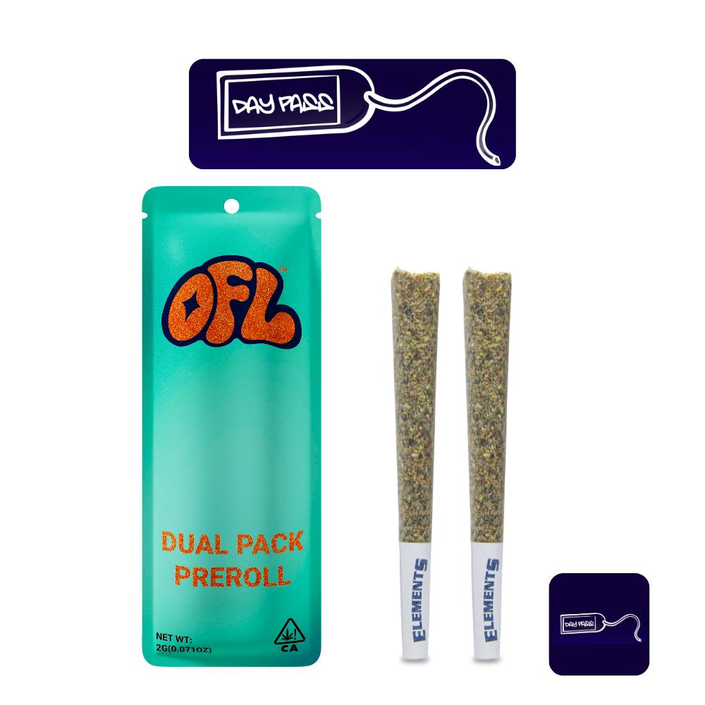 Day Pass Pre Roll 2g - Dual Pack Series - Oakfruitland (OFL)