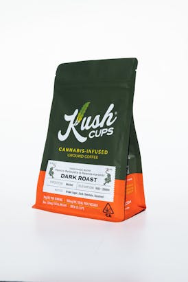 Kush Cups - Ground Coffee -Dark Roast Tiger Magic Blend - 100mg