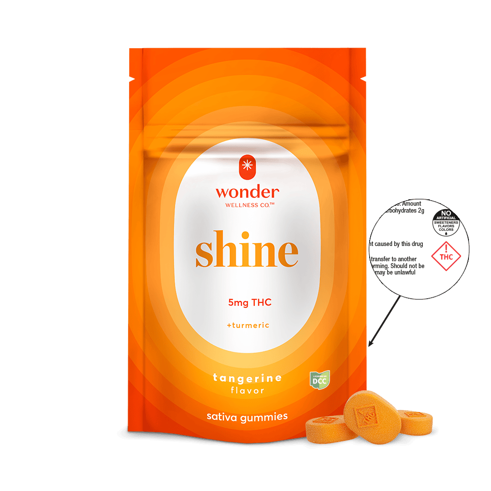 Shine | Tangerine Gummies | 110mg | 20ct | 5.5mg/ea
